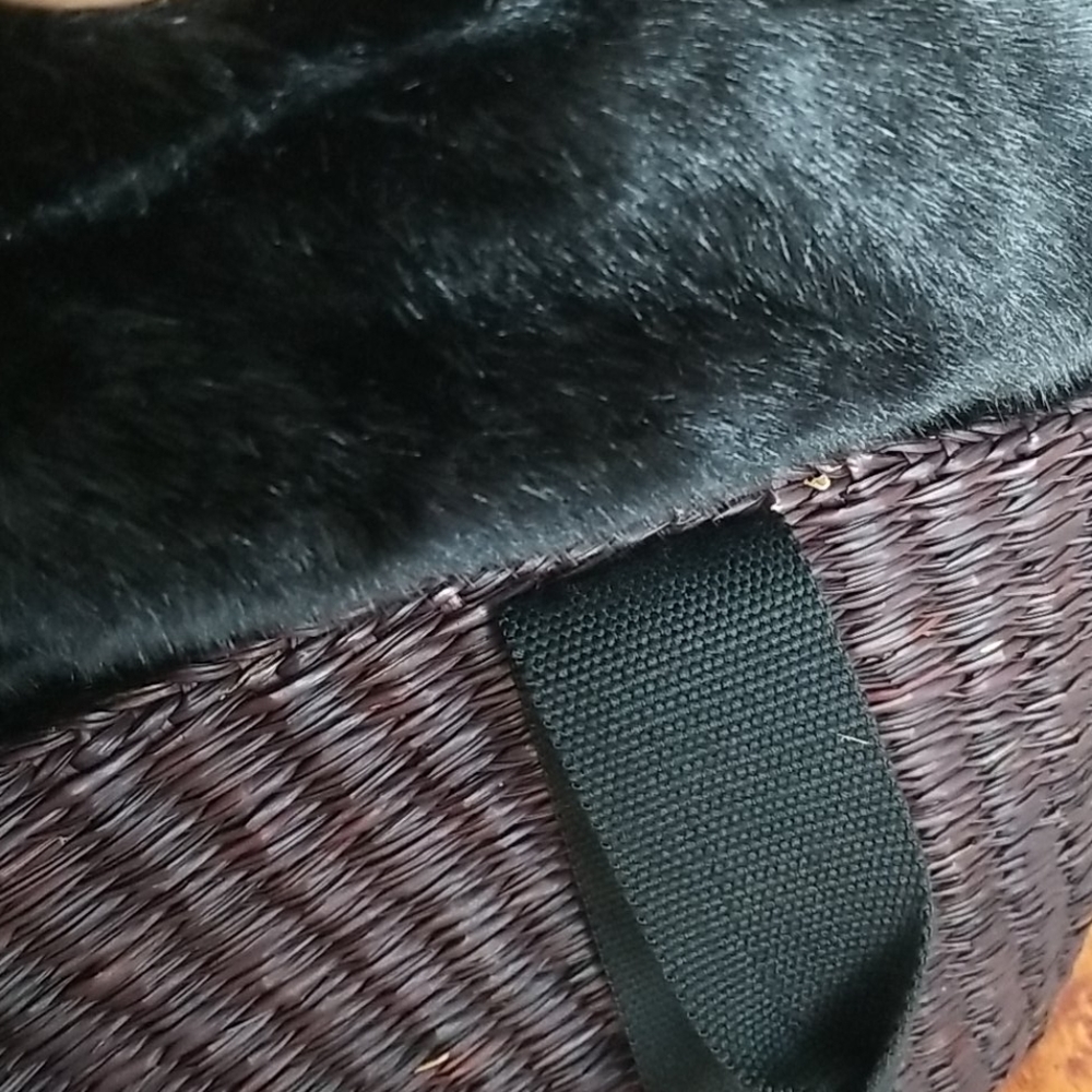 ZARA Mixed Media Straw Bag - Picture 6 of 9
